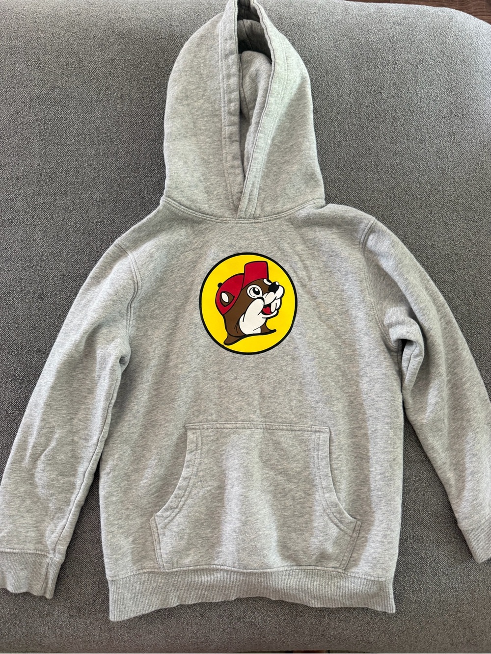 Kids Buc-ee’s Gray Hoodie YL